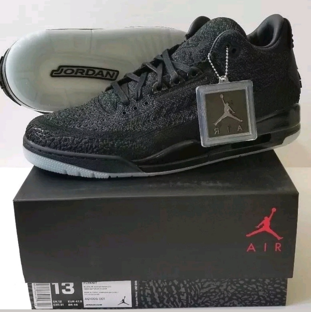 Air Jordan 3 III Flyknit Black New Deadstock
